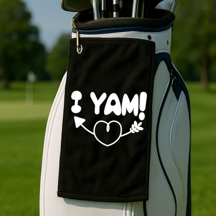 Cute Matching Couples I Yam Golf Towel