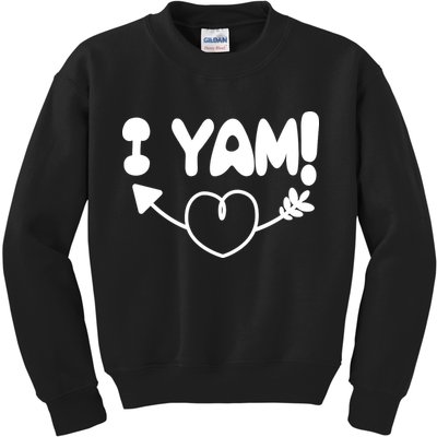 Cute Matching Couples I Yam Kids Sweatshirt