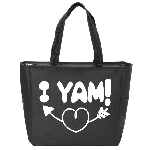 Cute Matching Couples I Yam Zip Tote Bag