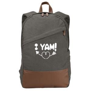 Cute Matching Couples I Yam Cotton Canvas Backpack