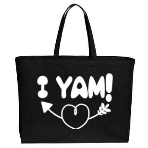 Cute Matching Couples I Yam Cotton Canvas Jumbo Tote