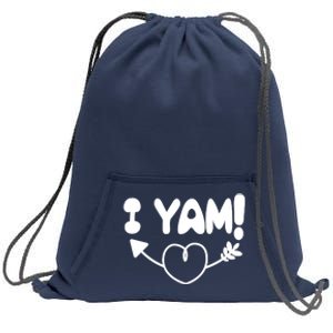 Cute Matching Couples I Yam Sweatshirt Cinch Pack Bag