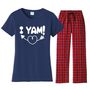 Cute Matching Couples I Yam Women's Flannel Pajama Set