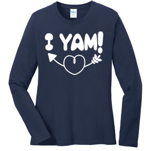 Cute Matching Couples I Yam Ladies Long Sleeve Shirt