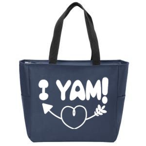 Cute Matching Couples I Yam Zip Tote Bag