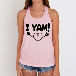 Cute Matching Couples I Yam Women's Knotted Racerback Tank