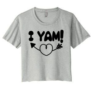 Cute Matching Couples I Yam Women's Crop Top Tee