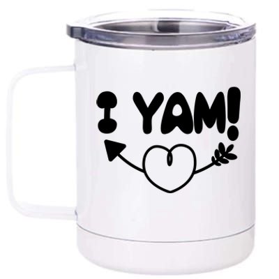 Cute Matching Couples I Yam 12 oz Stainless Steel Tumbler Cup