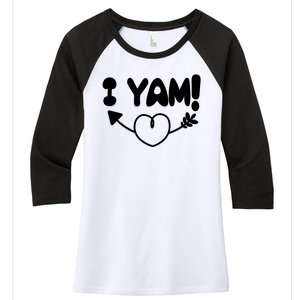 Cute Matching Couples I Yam Women's Tri-Blend 3/4-Sleeve Raglan Shirt