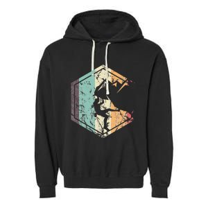 Climbing Mountaineering Climber Athletes Mountain Rock Garment-Dyed Fleece Hoodie