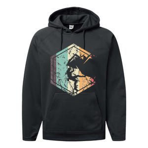 Climbing Mountaineering Climber Athletes Mountain Rock Performance Fleece Hoodie