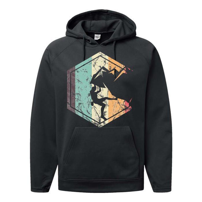 Climbing Mountaineering Climber Athletes Mountain Rock Performance Fleece Hoodie