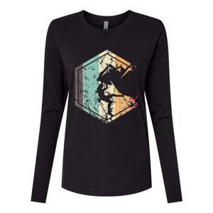 Climbing Mountaineering Climber Athletes Mountain Rock Womens Cotton Relaxed Long Sleeve T-Shirt