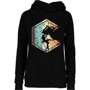 Climbing Mountaineering Climber Athletes Mountain Rock Womens Funnel Neck Pullover Hood