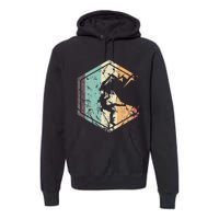 Climbing Mountaineering Climber Athletes Mountain Rock Premium Hoodie