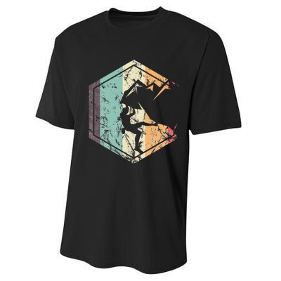 Climbing Mountaineering Climber Athletes Mountain Rock Performance Sprint T-Shirt