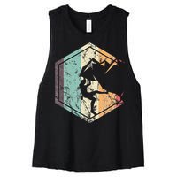 Climbing Mountaineering Climber Athletes Mountain Rock Women's Racerback Cropped Tank