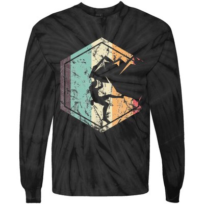 Climbing Mountaineering Climber Athletes Mountain Rock Tie-Dye Long Sleeve Shirt