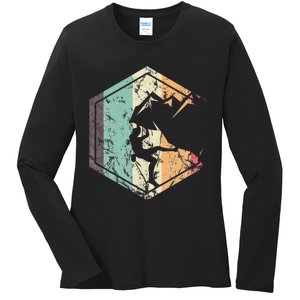 Climbing Mountaineering Climber Athletes Mountain Rock Ladies Long Sleeve Shirt