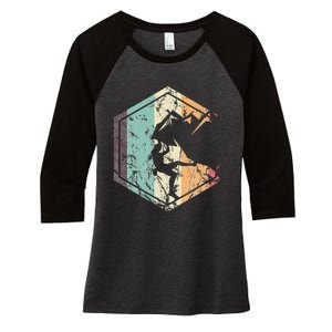 Climbing Mountaineering Climber Athletes Mountain Rock Women's Tri-Blend 3/4-Sleeve Raglan Shirt