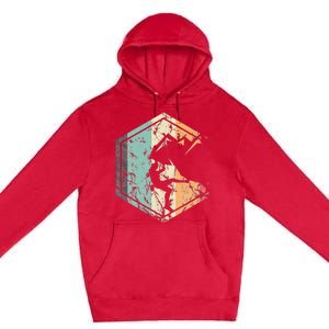 Climbing Mountaineering Climber Athletes Mountain Rock Premium Pullover Hoodie