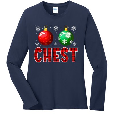 Christmas Matching Couple Family Chestnuts Ladies Long Sleeve Shirt