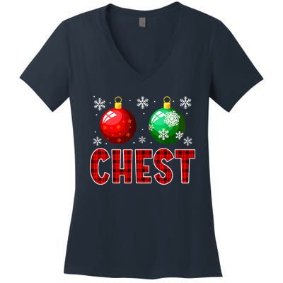 Christmas Matching Couple Family Chestnuts Women's V-Neck T-Shirt