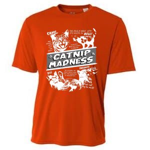 Catnip Madness Cute Kitten Funny Cat Pet Humor Cooling Performance Crew T-Shirt