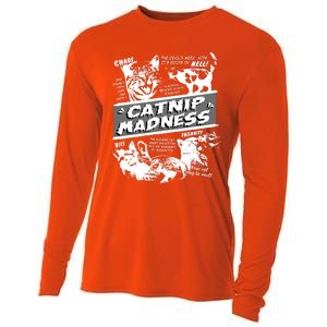 Catnip Madness Cute Kitten Funny Cat Pet Humor Cooling Performance Long Sleeve Crew