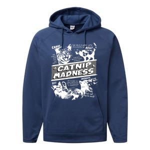 Catnip Madness Cute Kitten Funny Cat Pet Humor Performance Fleece Hoodie