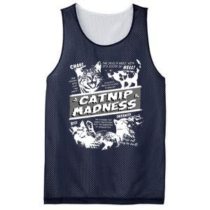 Catnip Madness Cute Kitten Funny Cat Pet Humor Mesh Reversible Basketball Jersey Tank