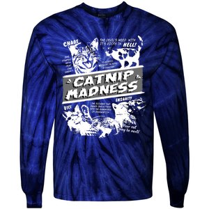 Catnip Madness Cute Kitten Funny Cat Pet Humor Tie-Dye Long Sleeve Shirt