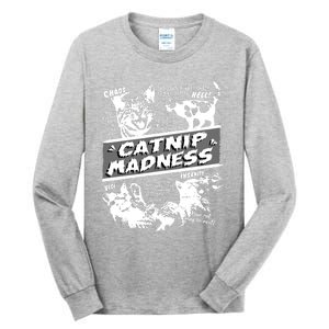 Catnip Madness Cute Kitten Funny Cat Pet Humor Tall Long Sleeve T-Shirt