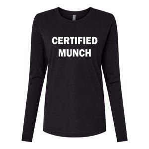 Certified Munch Womens Cotton Relaxed Long Sleeve T-Shirt