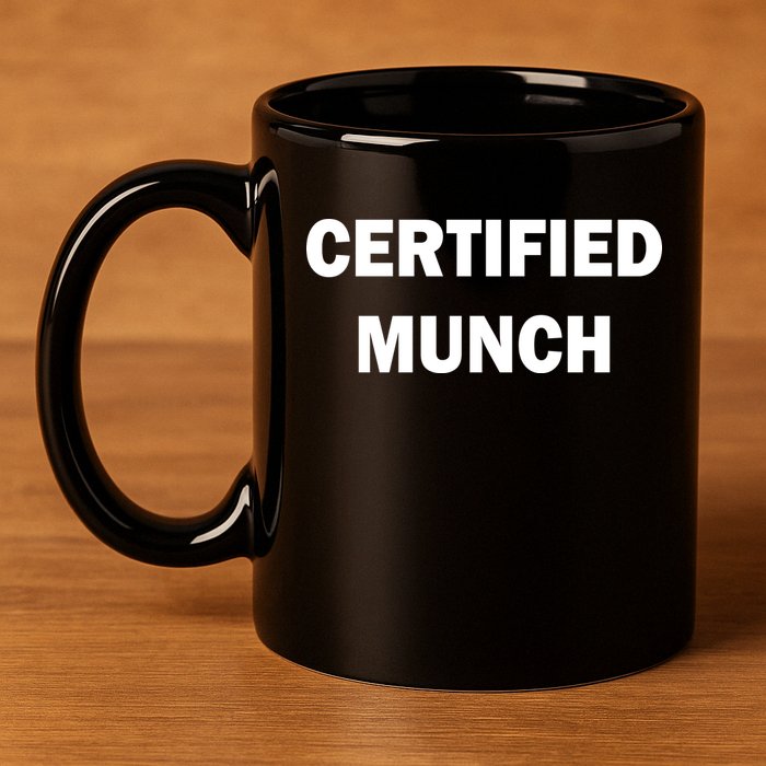 Certified Munch 11oz C Handle Ceramic Mug