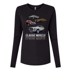 Classic Muscle Classic Sports Cars Womens Cotton Relaxed Long Sleeve T-Shirt