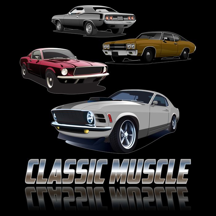 Classic Muscle Classic Sports Cars Drawstring Bag