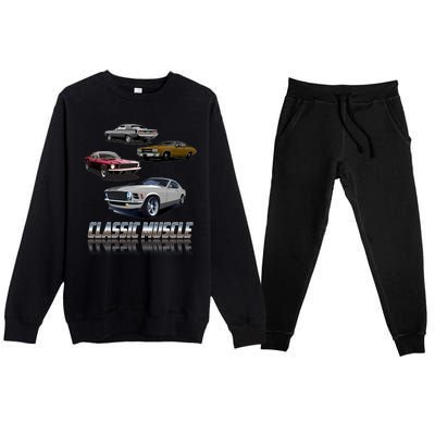 Classic Muscle Classic Sports Cars Premium Crewneck Sweatsuit Set