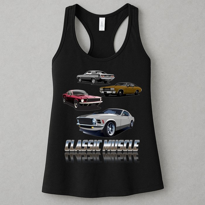 Classic Muscle Classic Sports Cars Womens Tank Top