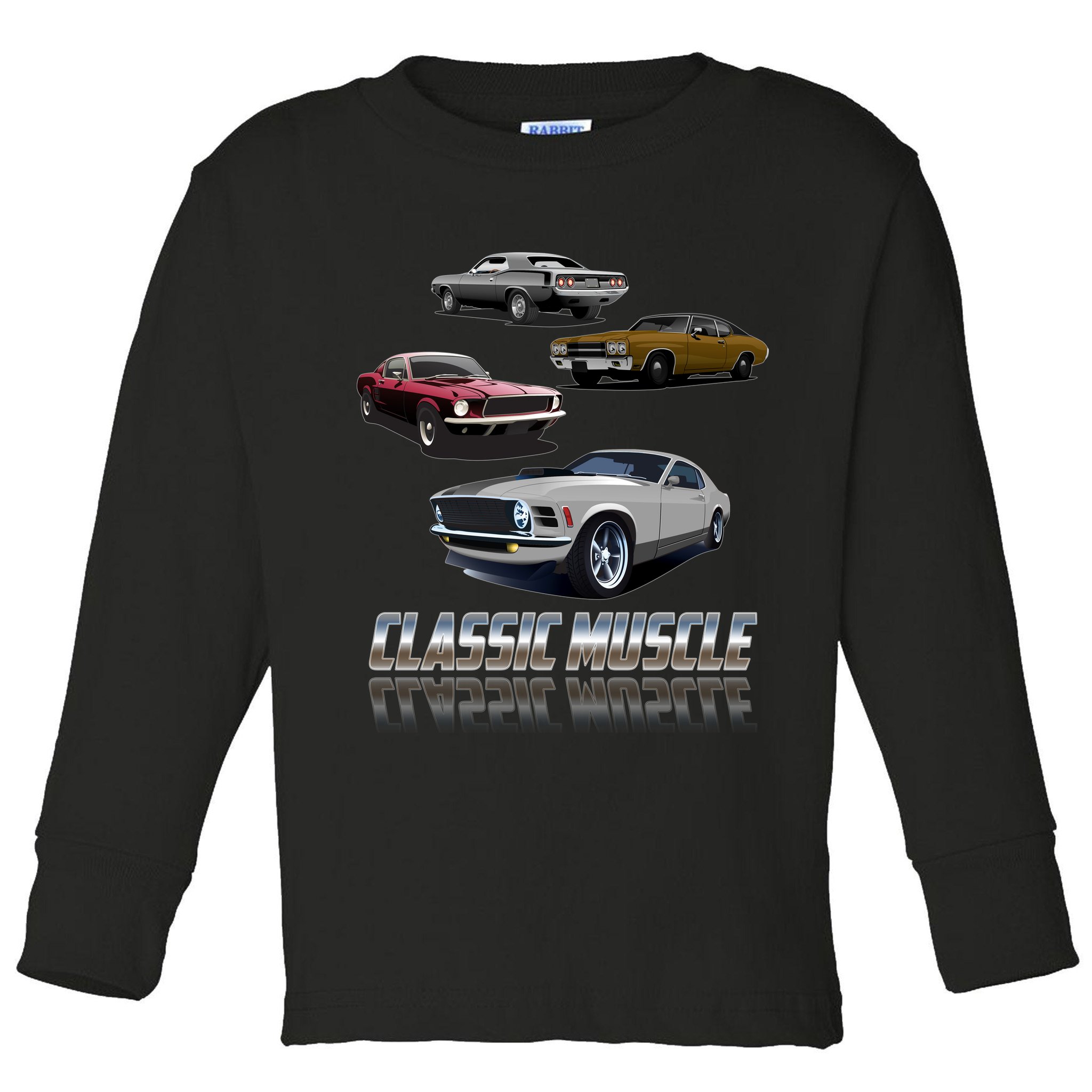 Classic Muscle Classic Sports Cars Toddler Long Sleeve Shirt