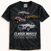 Classic Muscle Classic Sports Cars Kids Tie-Dye T-Shirt