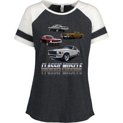 Classic Muscle Classic Sports Cars Enza Ladies Jersey Colorblock Tee