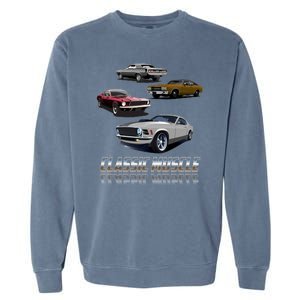 Classic Muscle Classic Sports Cars Garment-Dyed Sweatshirt