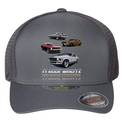 Classic Muscle Classic Sports Cars Flexfit Unipanel Trucker Cap