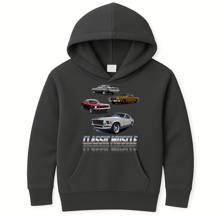 Classic Muscle Classic Sports Cars Kids Hoodie