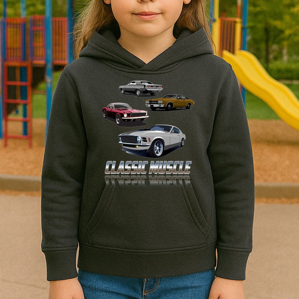 Classic Muscle Classic Sports Cars Kids Hoodie