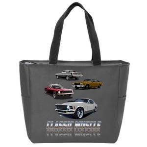 Classic Muscle Classic Sports Cars Zip Tote Bag