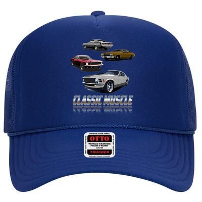 Classic Muscle Classic Sports Cars High Crown Mesh Back Trucker Hat