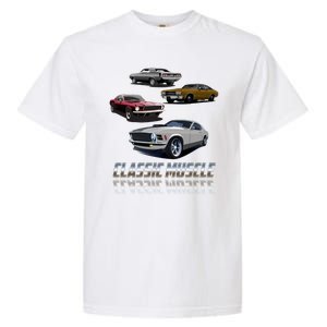 Classic Muscle Classic Sports Cars Garment-Dyed Heavyweight T-Shirt