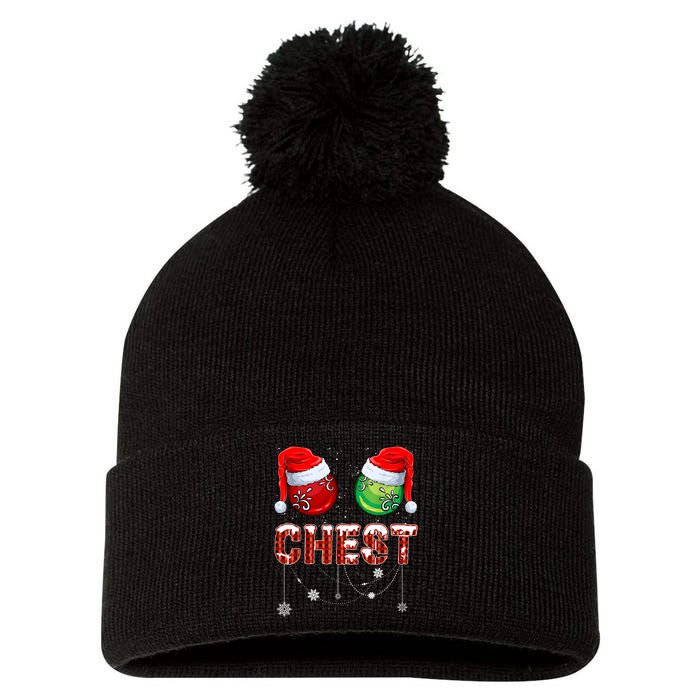 Christmas Matching Couple Family Chestnuts Pom Pom 12in Knit Beanie